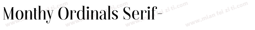 Monthy Ordinals Serif字体转换
